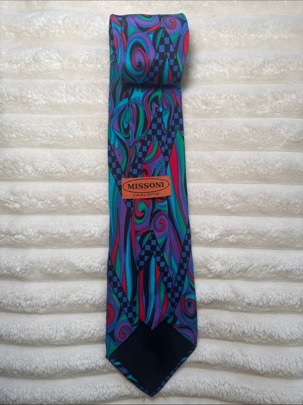 MISSONI Colorful Silk Tie (formal, preppy, business) - Picture 3 of 7